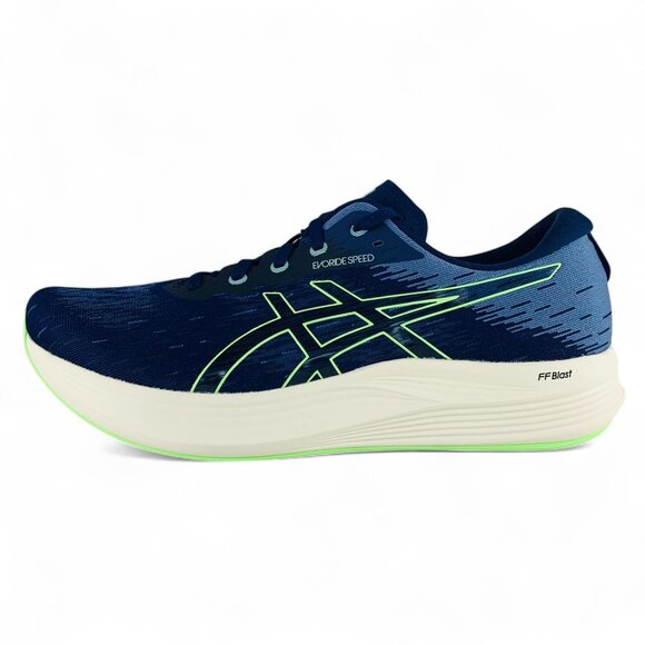 ASICS Evoride Speed 2 Navy Blue Green Men's Running Shoes Sneakers 1011B789-400 - Picture 1 of 14